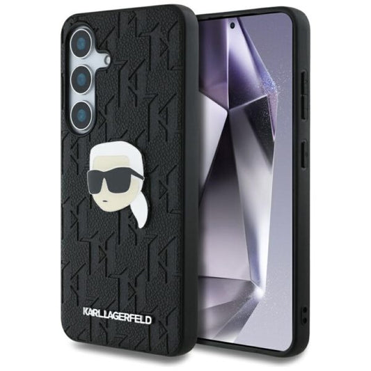 Husă pentru Samsung Galaxy S25 Karl Lagerfeld HC PU Monogram K. Head Pin black – Negru