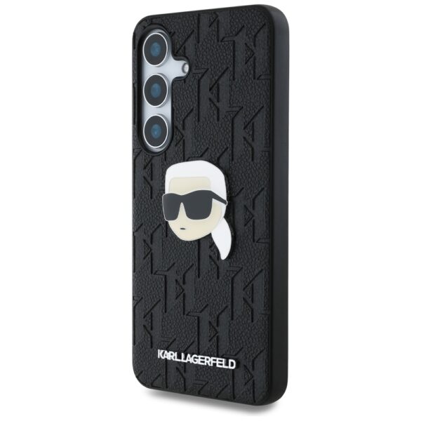 Husă pentru Samsung Galaxy S25 Karl Lagerfeld HC PU Monogram K. Head Pin black – Negru