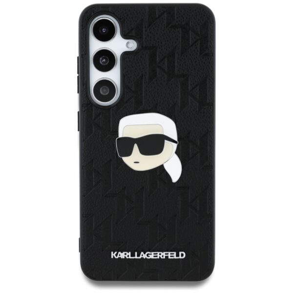 Husă pentru Samsung Galaxy S25 Karl Lagerfeld HC PU Monogram K. Head Pin black – Negru