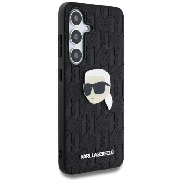 Husă pentru Samsung Galaxy S25 Karl Lagerfeld HC PU Monogram K. Head Pin black – Negru