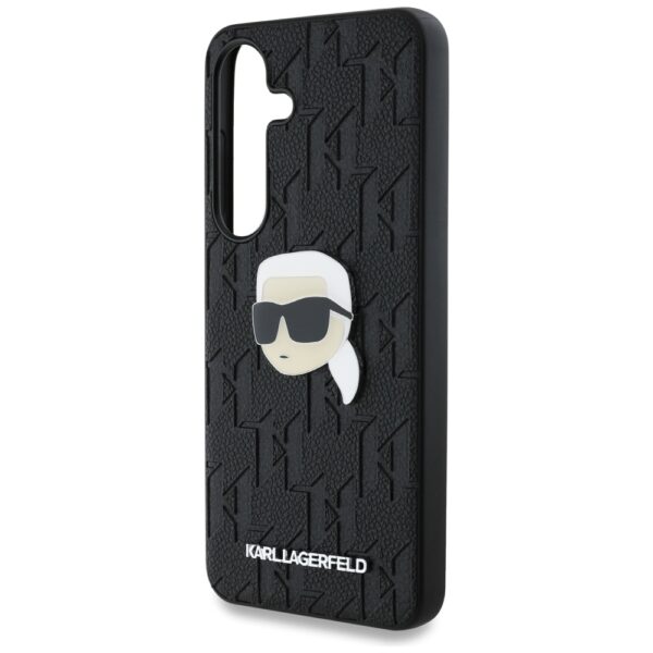 Husă pentru Samsung Galaxy S25 Karl Lagerfeld HC PU Monogram K. Head Pin black – Negru