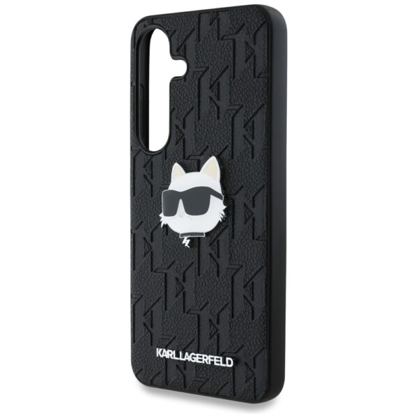 Karl Lagerfeld HC PU Monogram Choupette Head Pin case for Samsung Galaxy S25 black