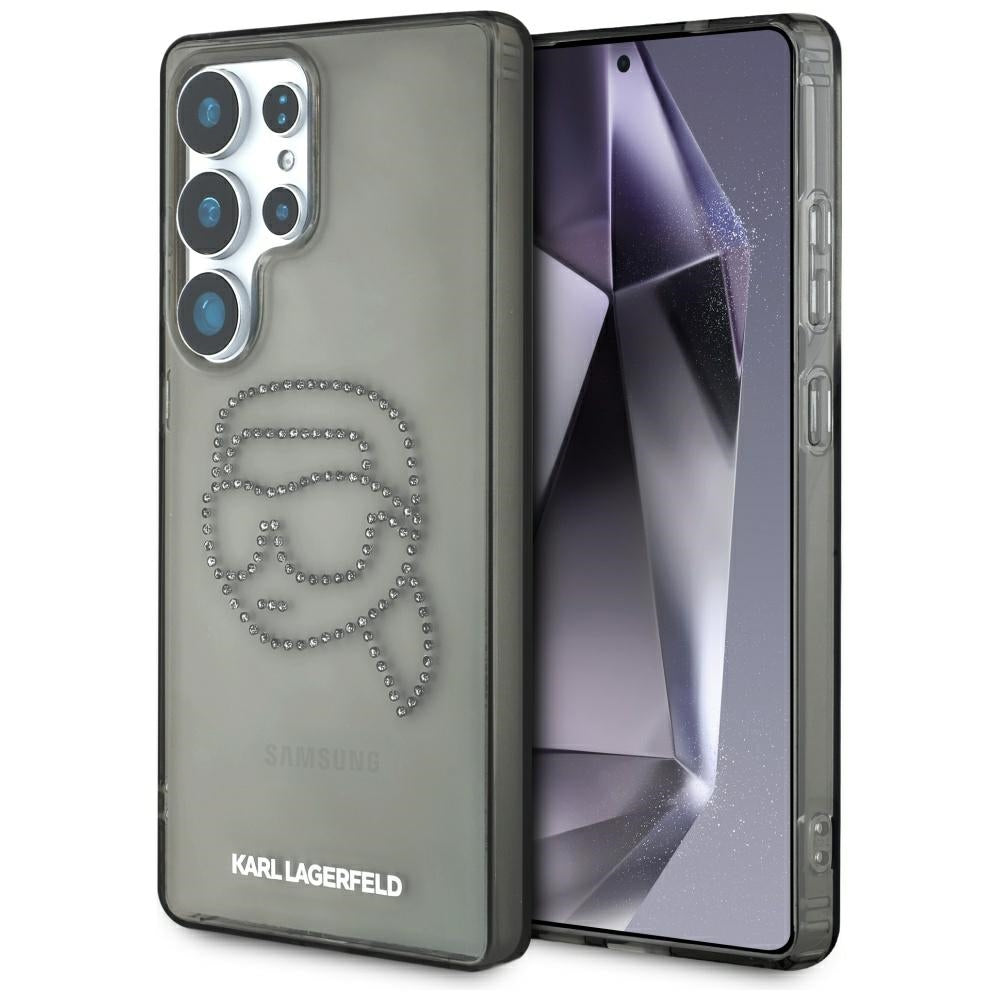 Husa Karl Lagerfeld HC IML Rhinestones K Head pentru Samsung Galaxy S25 Ultra Negru