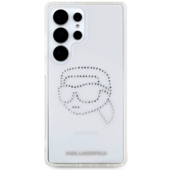 Husă pentru Samsung Galaxy S25 Ultra Karl Lagerfeld HC IML Rhinestones K Head transparent – Transparent