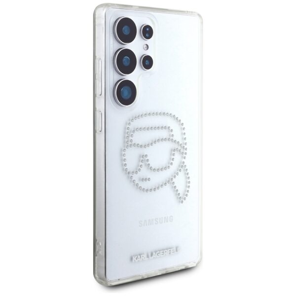 Husă pentru Samsung Galaxy S25 Ultra Karl Lagerfeld HC IML Rhinestones K Head transparent – Transparent