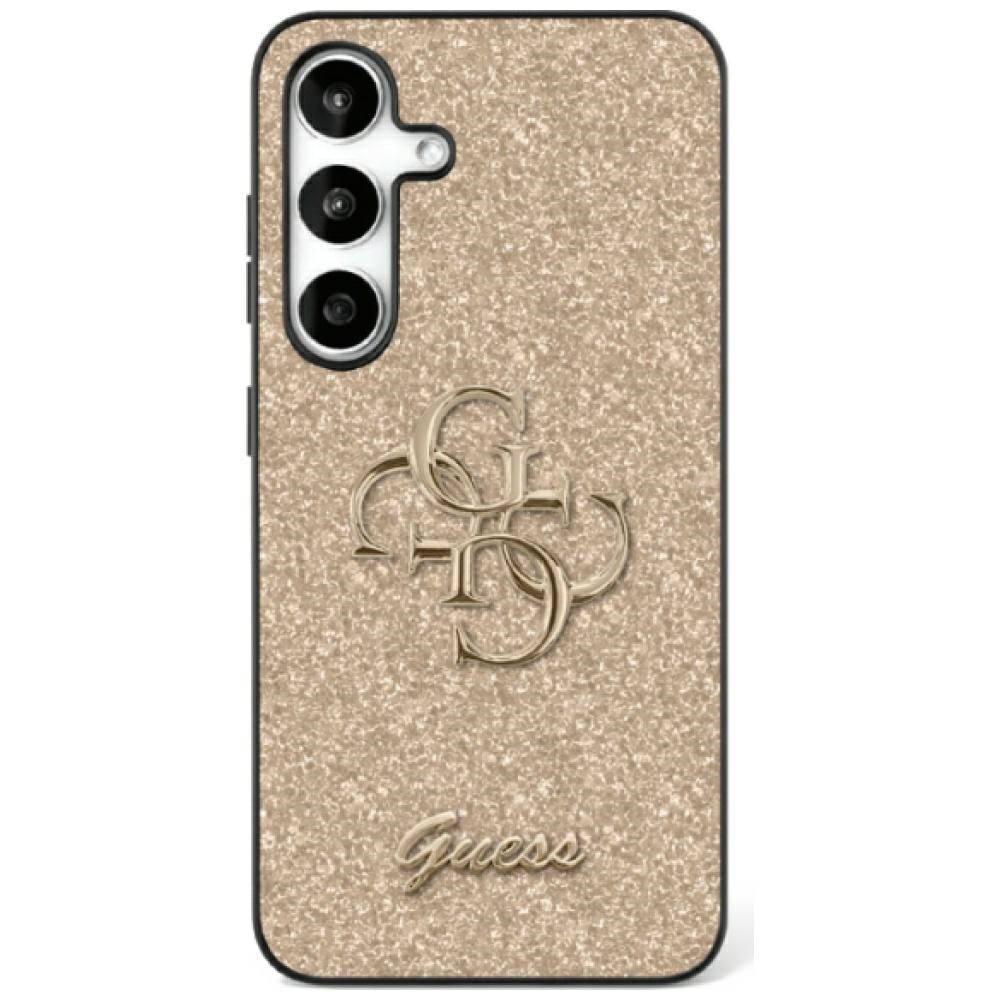 Husa Guess HC Fixed Glitter Big 4G pentru Samsung Galaxy S25 Plus Auriu
