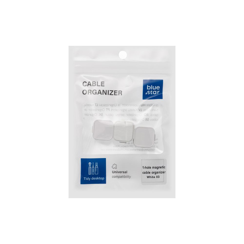 Cablu Albastru Star Magnetic Organizer - Alb (3 Pcs.)