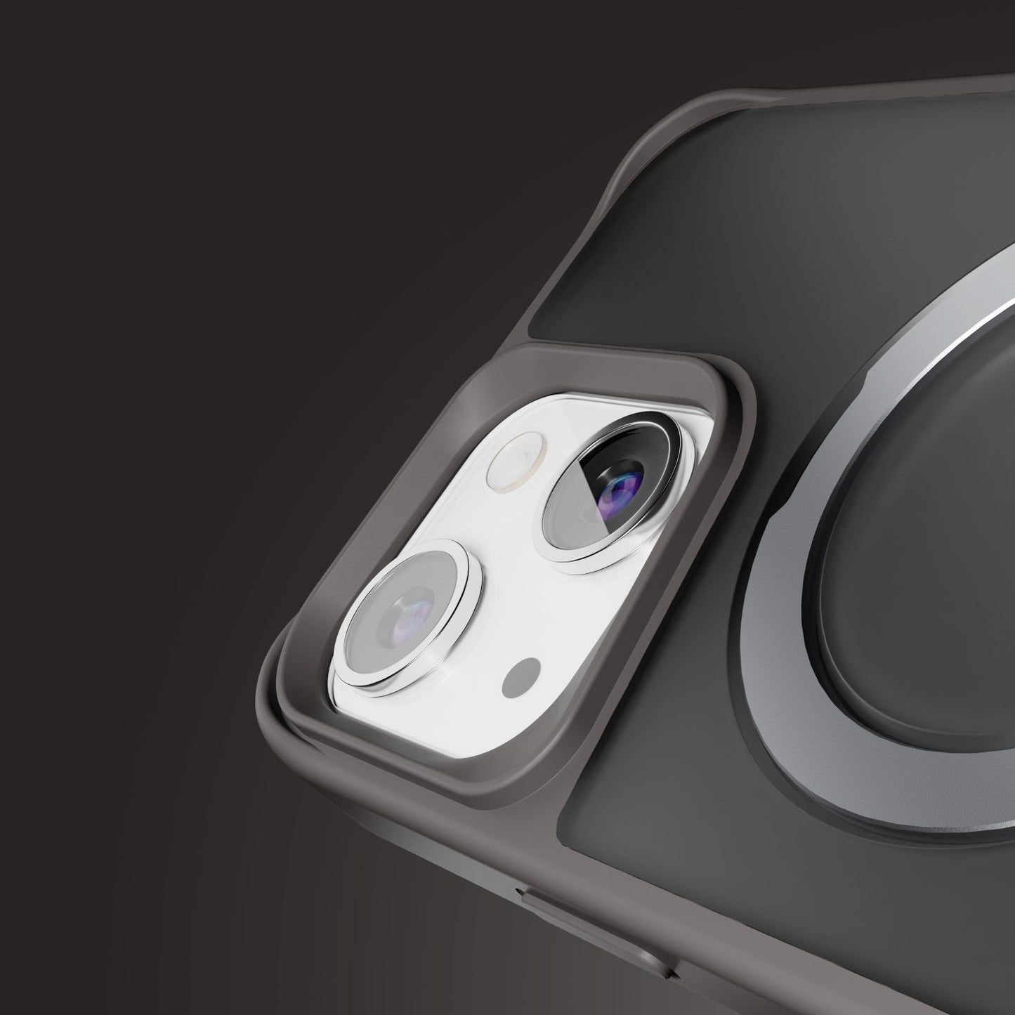 Etteri Matt Mag Ring case for iPhone 12 / 12 Pro 6,1" grey