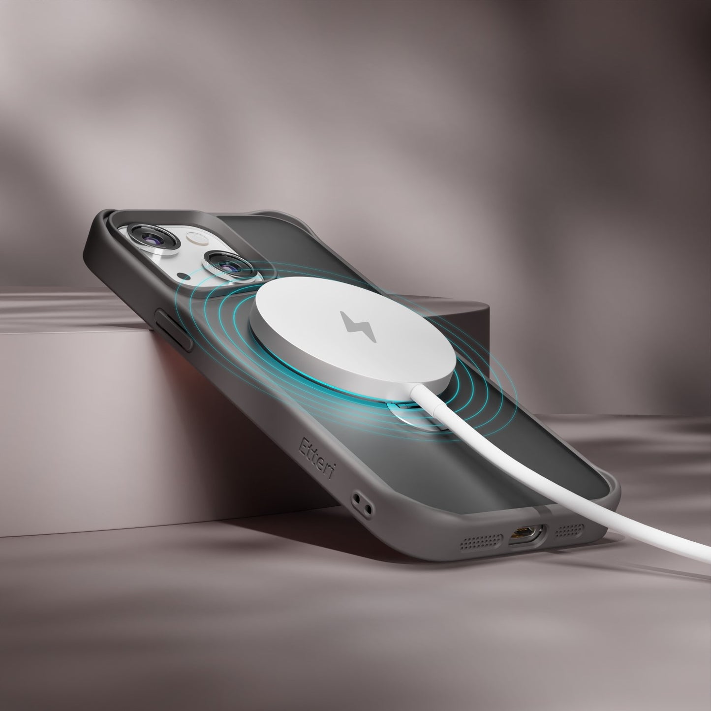 Etteri Matt Mag Ring case for iPhone 12 / 12 Pro 6,1" grey