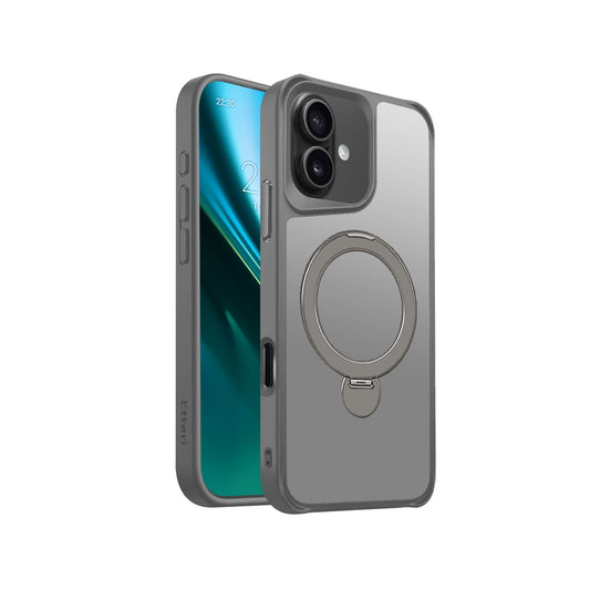 Etteri Matt Mag Ring case for iPhone 16 6,1" grey