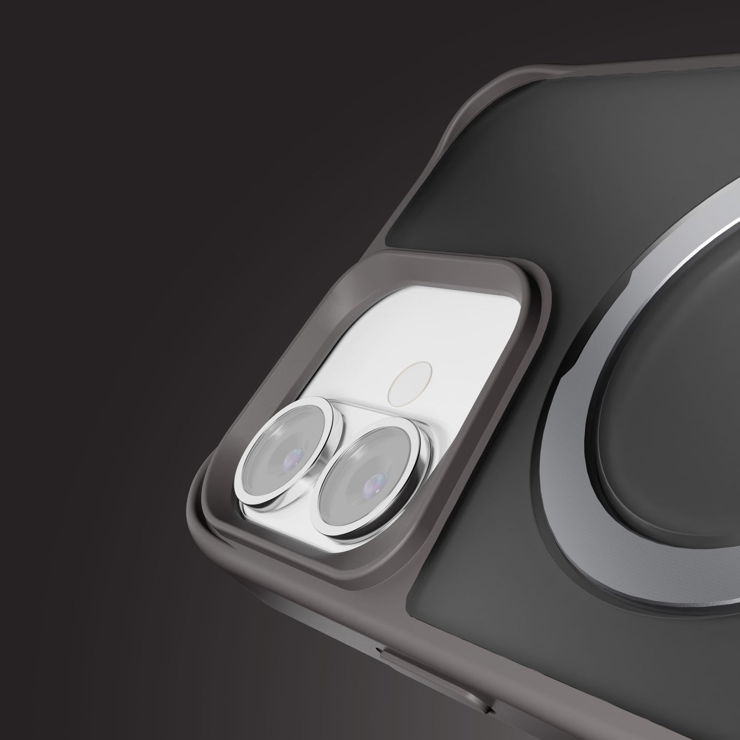 Etteri Matt Mag Ring case for iPhone 16 Plus 6,7" grey