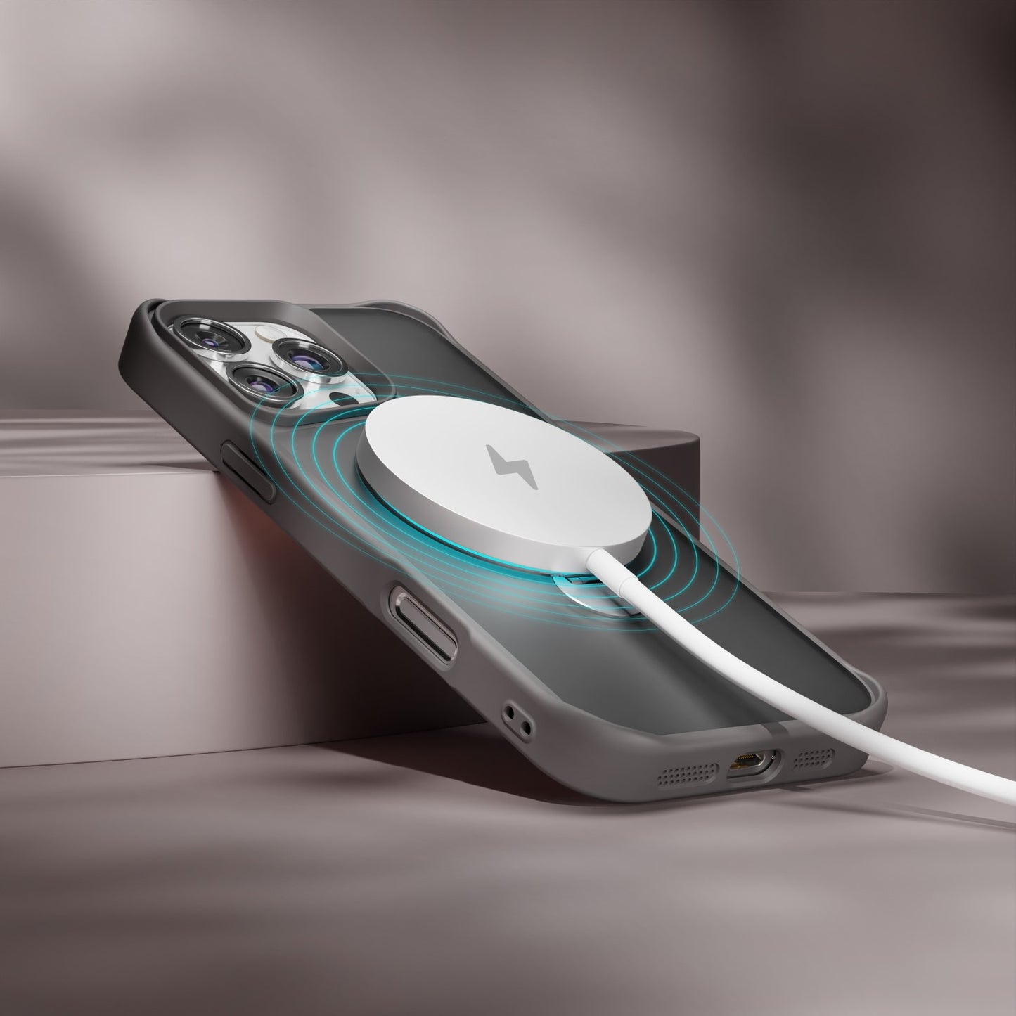 Etteri Matt Mag Ring case for iPhone 17 Air grey