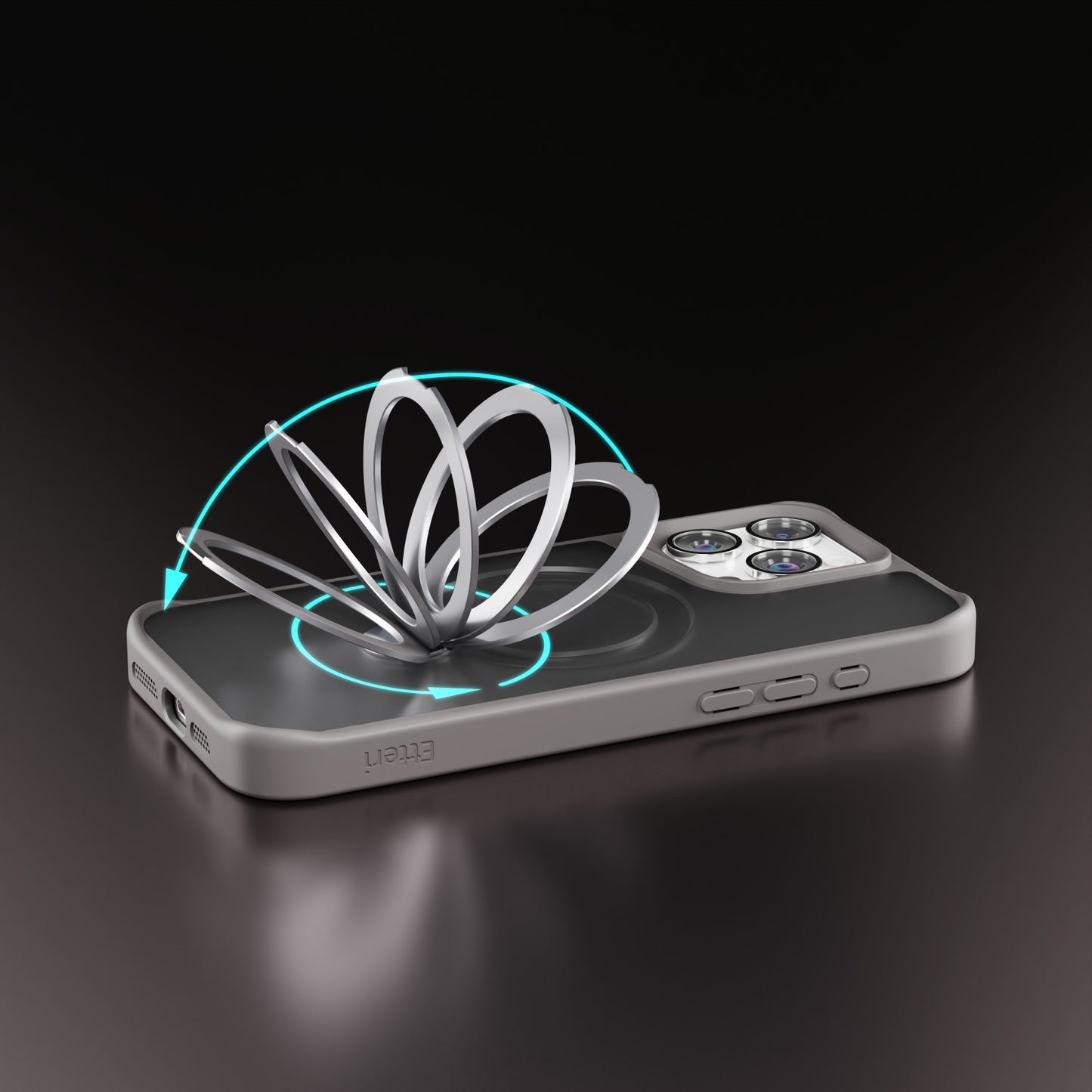 Etteri Matt Mag Ring case for iPhone 17 Pro grey