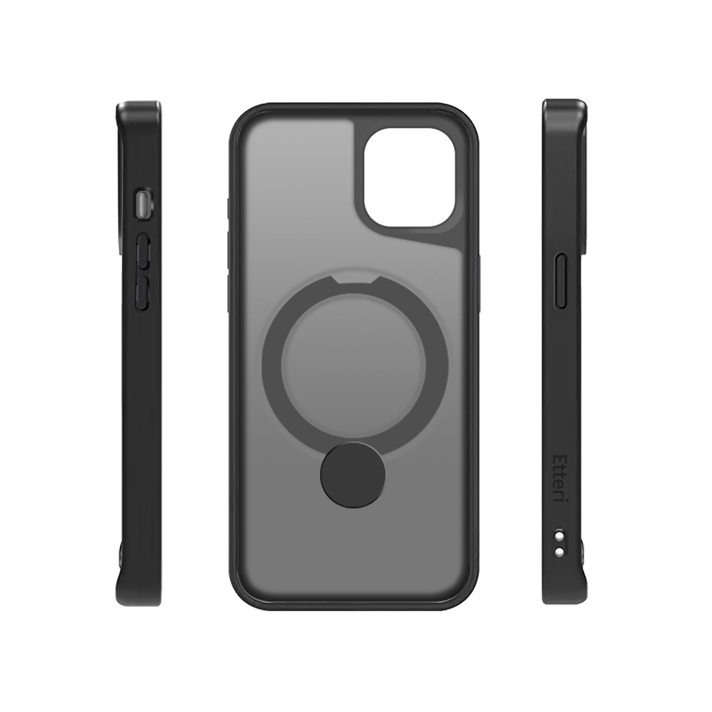 Etteri Matt Mag Ring case for iPhone 13 6,1" black