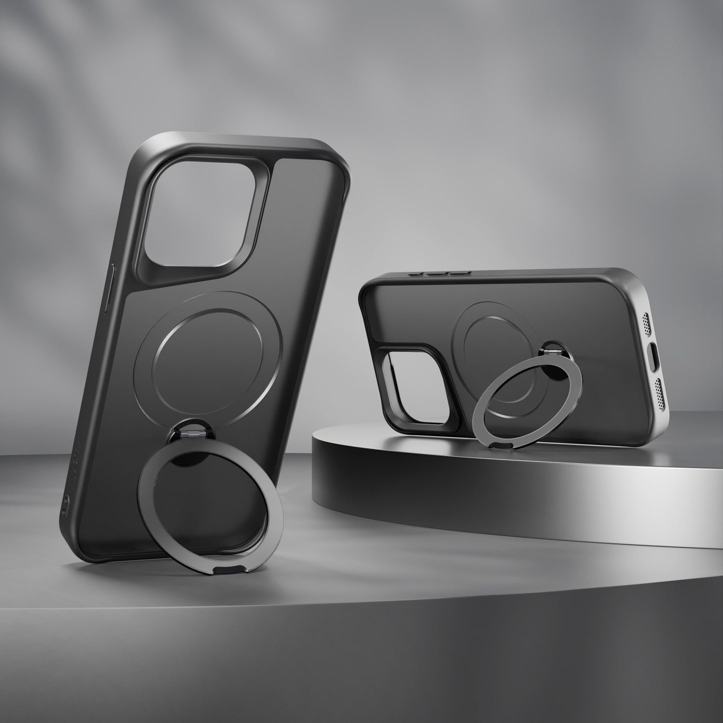 Etteri Matt Mag Ring case for iPhone 13 6,1" black