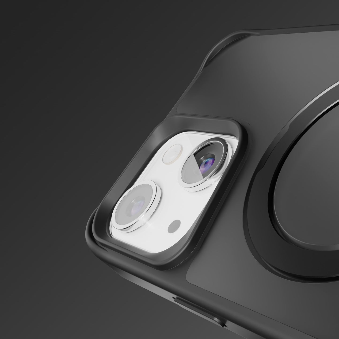 Etteri Matt Mag Ring case for iPhone 13 6,1" black