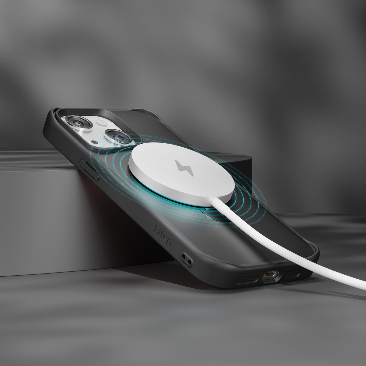 Etteri Matt Mag Ring case for iPhone 13 6,1" black