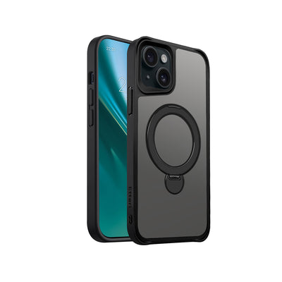 Husa Etteri Matt Mag Ring pentru iPhone 15 6,1" Negru
