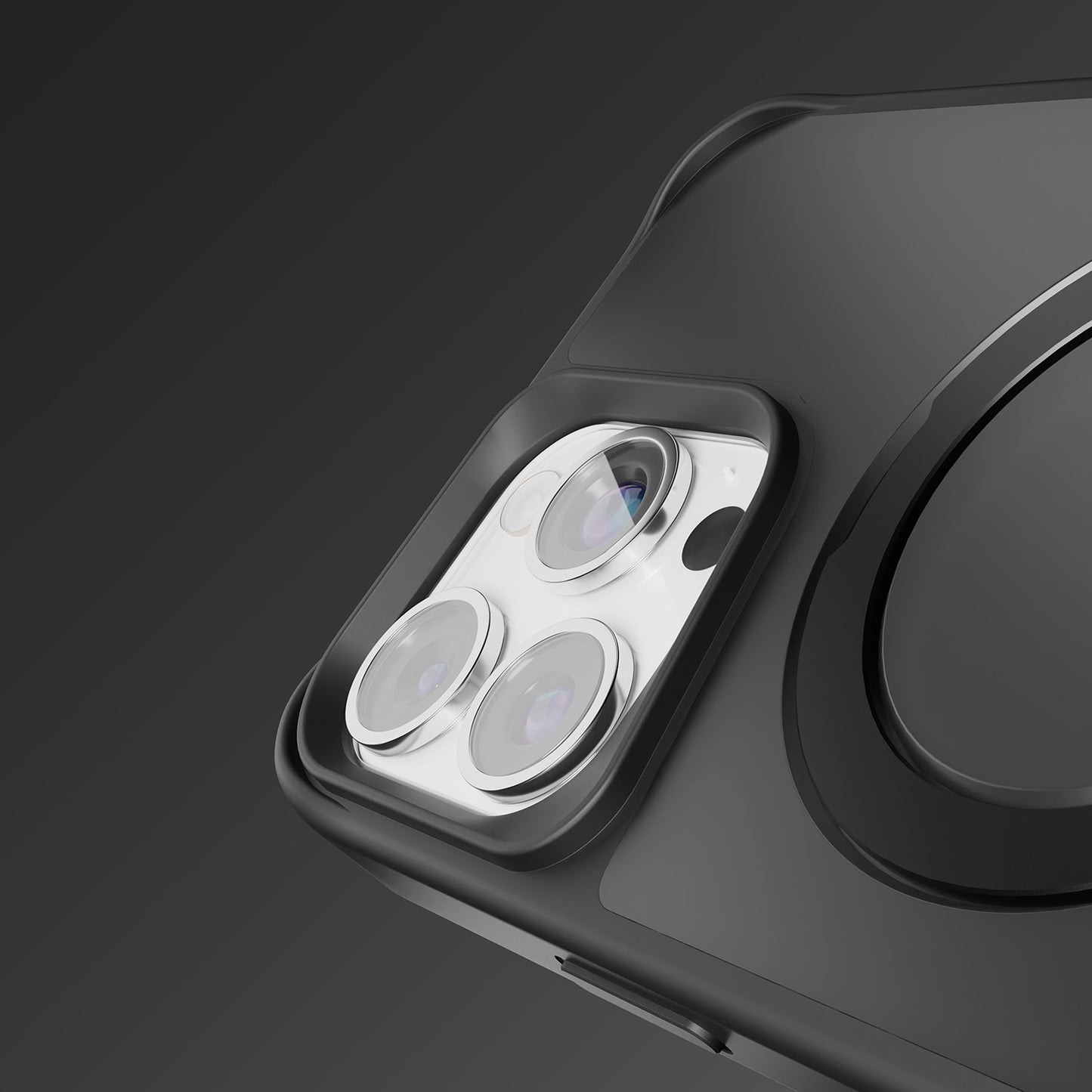 Etteri Matt Mag Ring case for iPhone 15 Pro 6,1" black