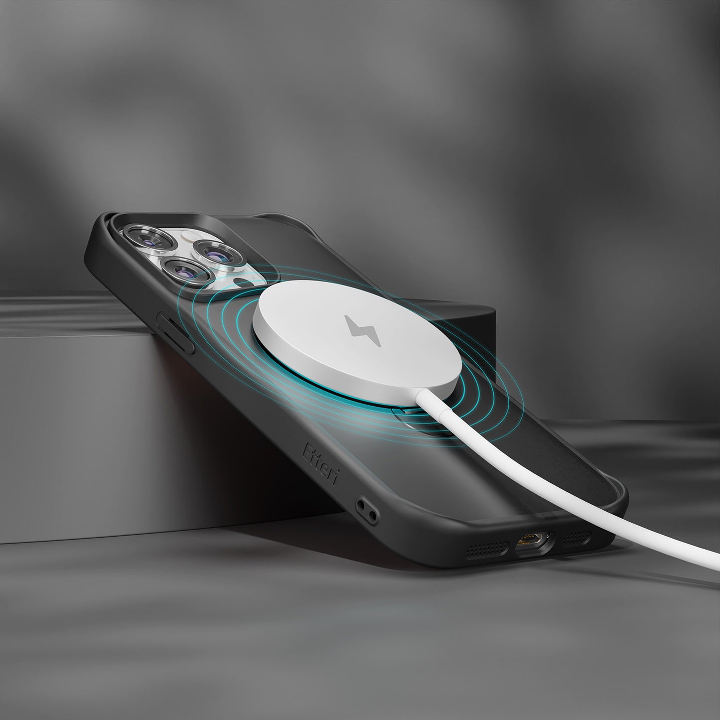 Etteri Matt Mag Ring case for iPhone 15 Pro 6,1" black