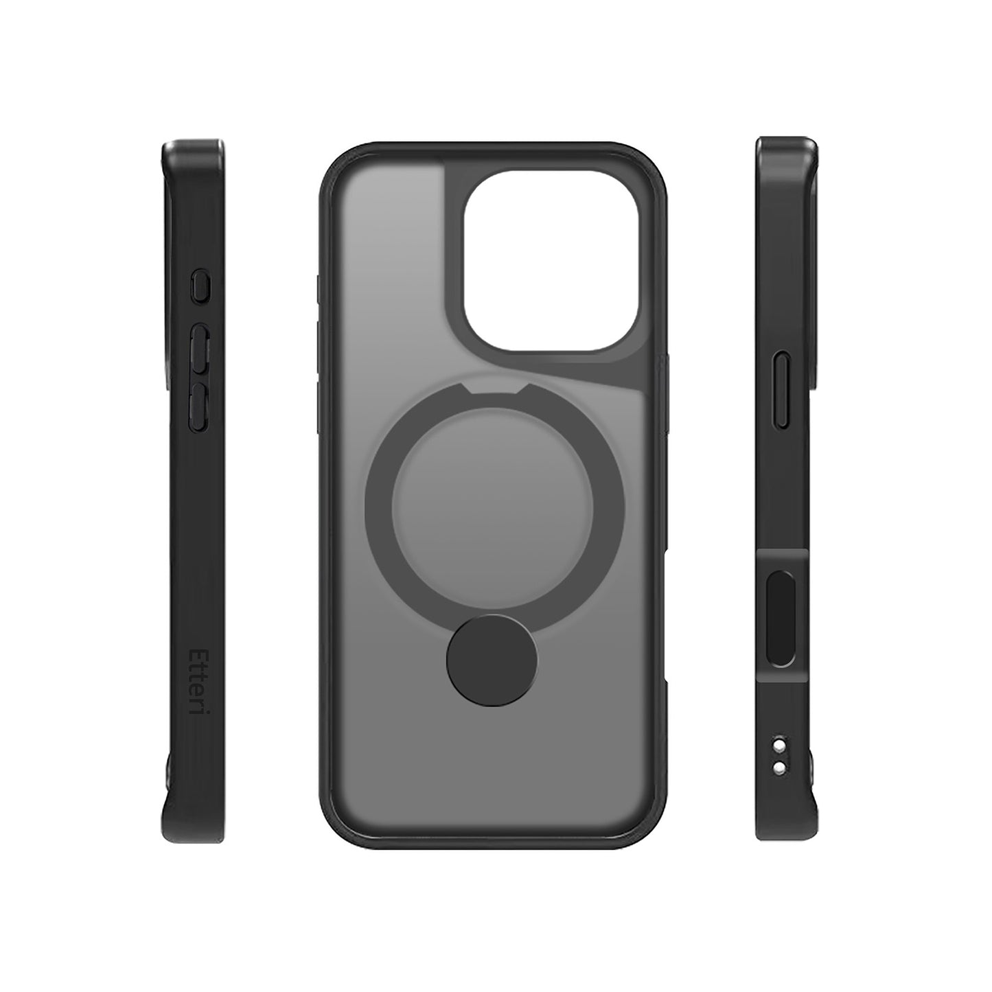 Etteri Matt Mag Ring case for iPhone 16 Pro Max 6,9" black