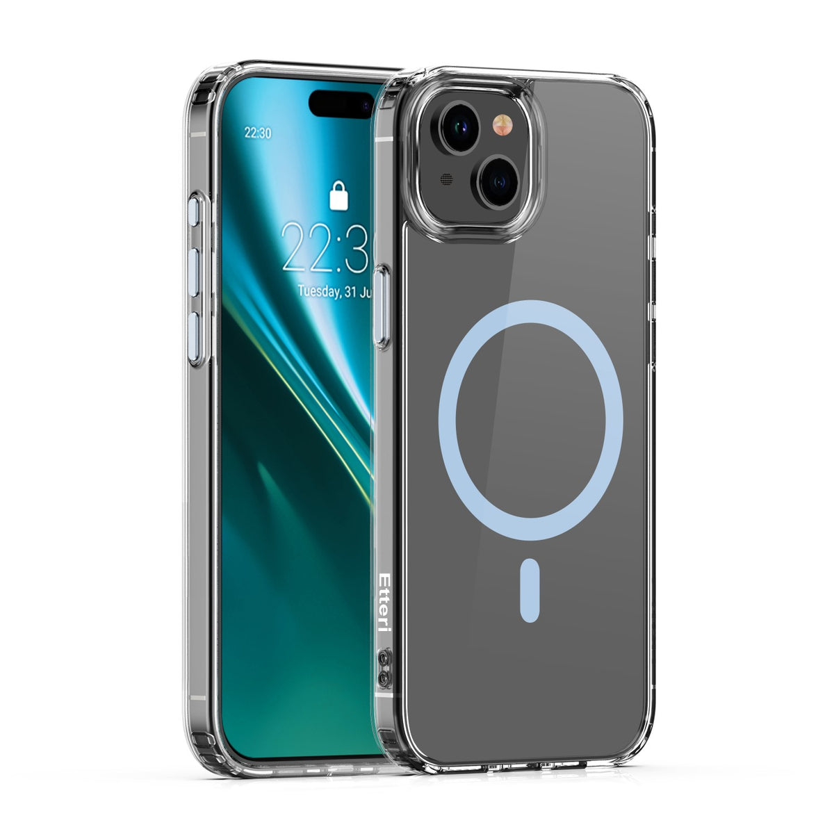 Husa Etteri Color Mag pentru iPhone 15 6,1" Albastru deschis