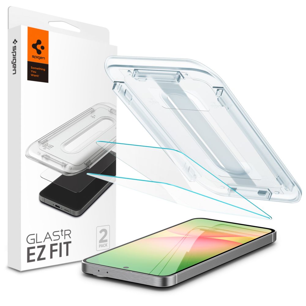 Folie Spigen Glas.tr "EZ Fit" 2-Pack sticla pentru Samsung Galaxy A56 5G / S24 FE Transparent