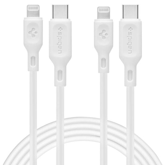 Spigen DuraSync MFi Lightning cablu 2-Pack 100cm Alb