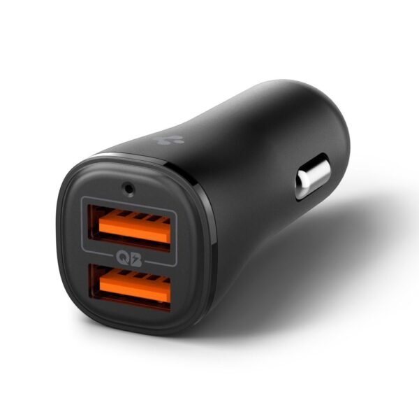 Încărcător auto Spigen Essential EV302 2‑Port 30W negru