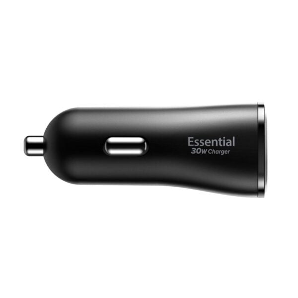 Încărcător auto Spigen Essential EV302 2‑Port 30W negru