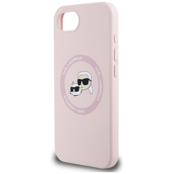 Karl Lagerfeld HC MagSafe Silicone Double Heads case for iPhone 16e Pink