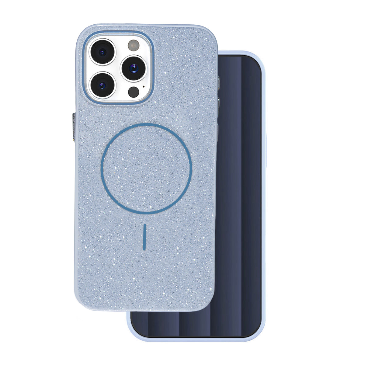 Husa Glitter Thin Mag pentru iPhone 16 Pro 6,3" Albastru