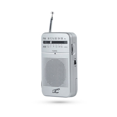 Casti LTC Portable Pocket Radio Lega, AM/FM, Mini Jack, Argintiu
