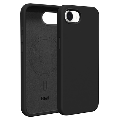 Husa Etteri Silicone Mag pentru iPhone 16e / 17e Negru