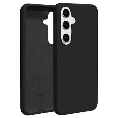 Husa Etteri Silicone Mag pentru Samsung Galaxy S25 Negru