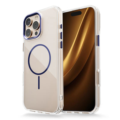 Husa Transparent Thin Mag pentru iPhone 16 Pro 6,3" Albastru