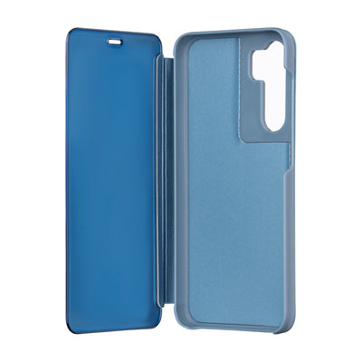 Husa Fold Mirror View pentru Samsung Galaxy S23 FE Albastru