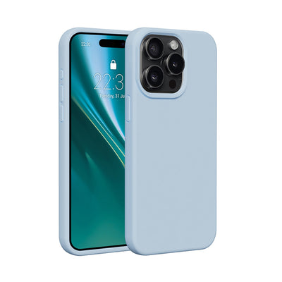 Husa Etteri Silicone pentru iPhone 15 Pro Max 6,7" Albastru deschis