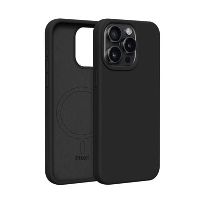 Husa Etteri Silicone Mag pentru iPhone 15 Pro 6,1" Negru