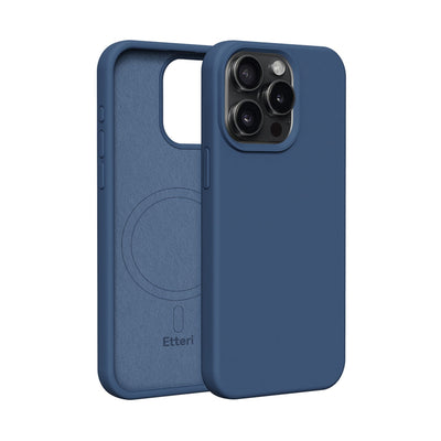 Husa Etteri Silicone Mag pentru iPhone 15 Pro Max 6,7" Albastru inchis