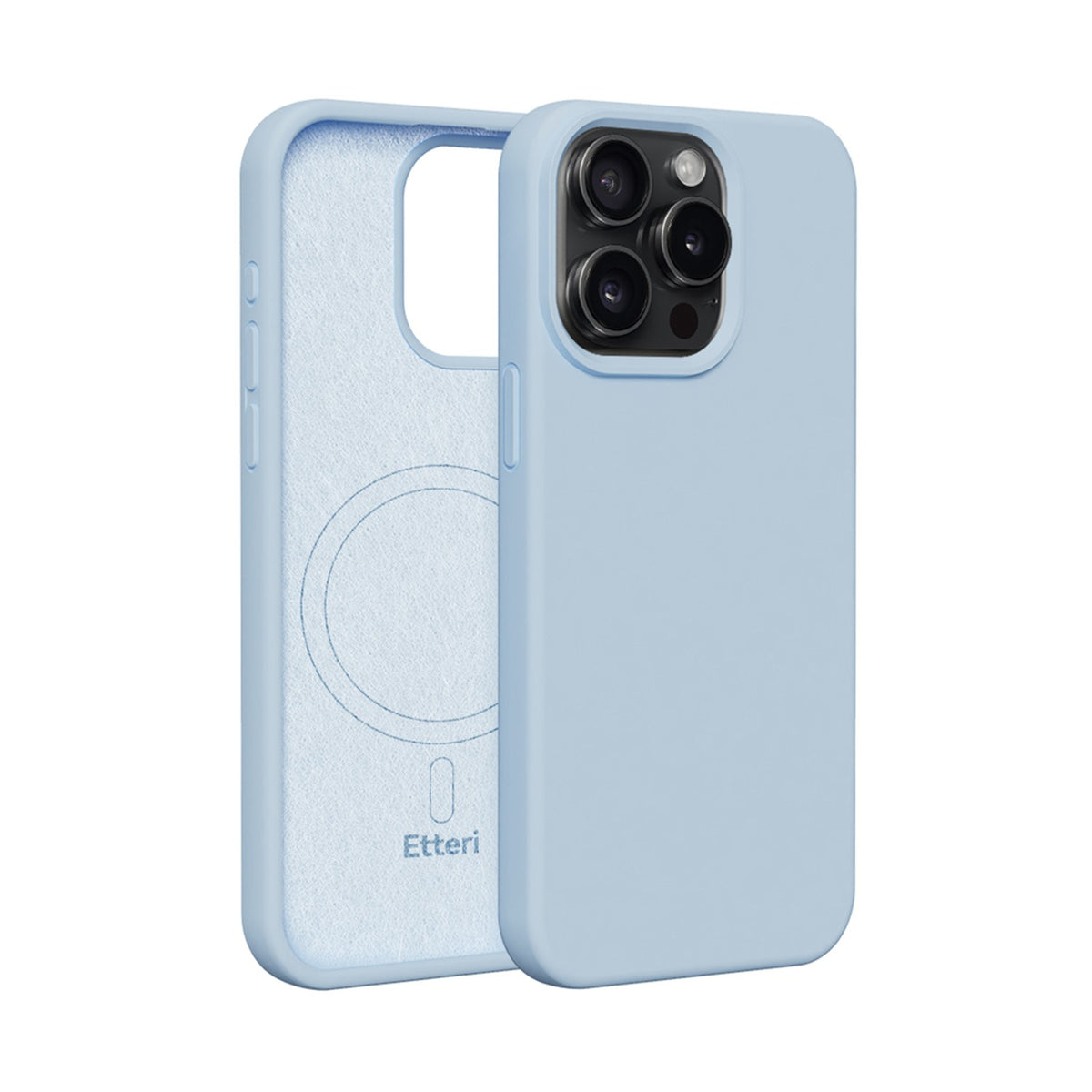 Husa Etteri Silicone Mag pentru iPhone 15 Pro Max 6,7" Albastru deschis