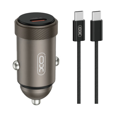 Cablu XO Incarcator auto Cc70 PD 30W 1x Usb-c Negru + Usb-c - Usb-c