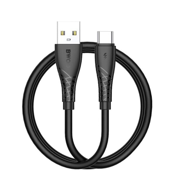 BWOO cablu USB - USB-C 1m 27W 3A Negru BO-X318C