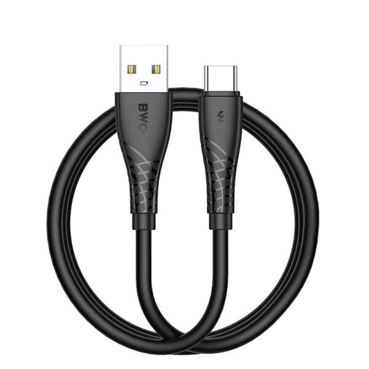 BWOO cablu USB - USB-C 1m 27W 3A Negru BO-X318C