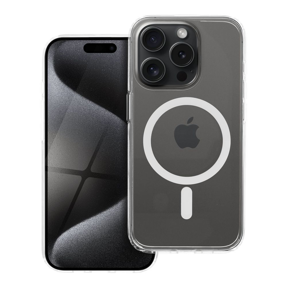 Husa Forcell pentru iPhone 15 PRO F-protect Transparent Hybrid Premium Compatible cu Magsafe Transparent