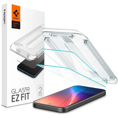 Folie Spigen Glas.tr "EZ Fit" sticla 2-Pack pentru Google Pixel 9a Transparent