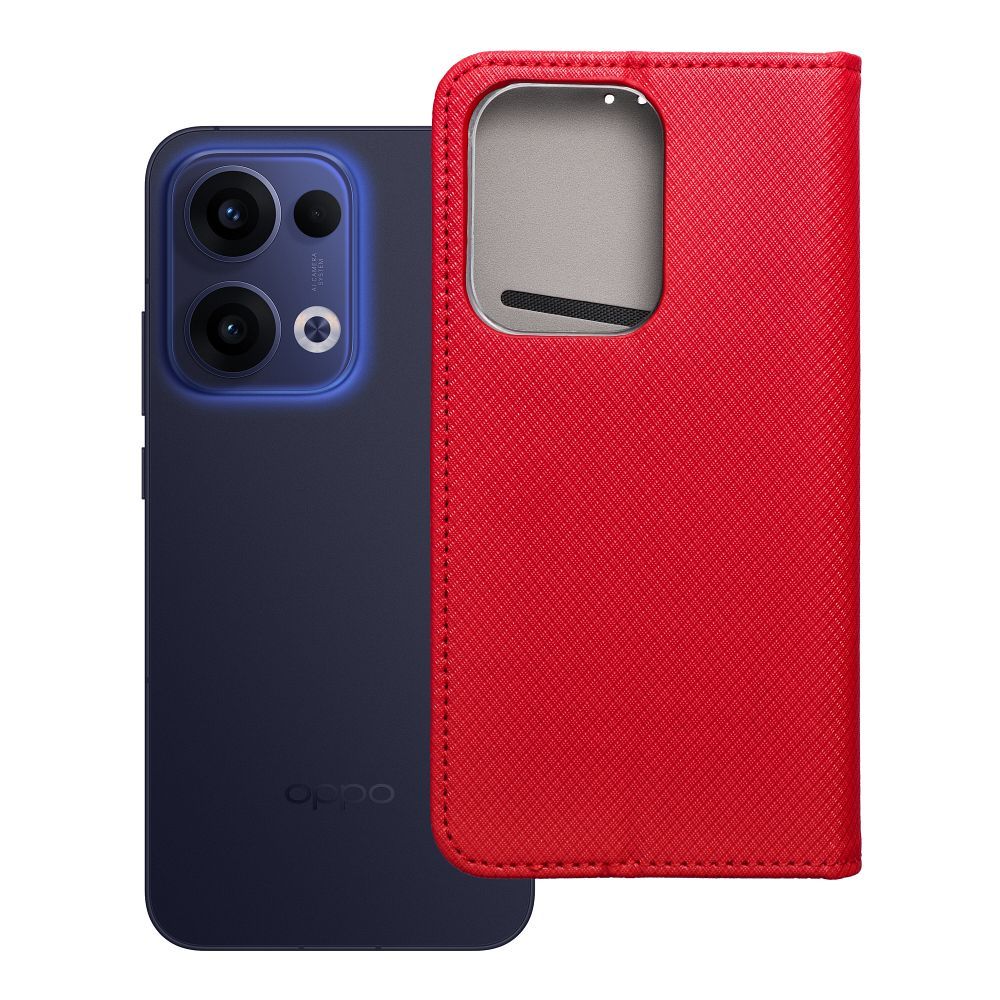 Husa Smart Book pentru Oppo Reno 13 5G Rosu