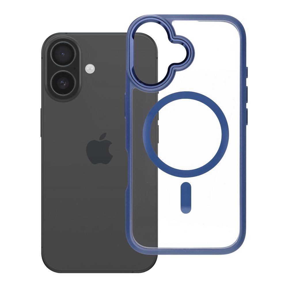 Husa Roar MAG Bumper Compatible cu Magsafe pentru iPhone 16 Bleumarin