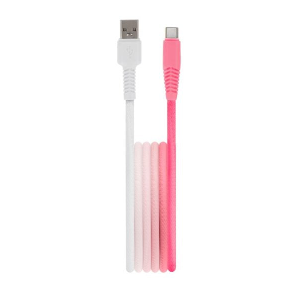 Setty cablu USB - USB-C 1,5 m 3A KGA-C-1.5320 Alb-Roz gradient