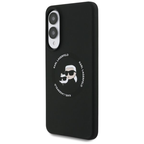 Karl Lagerfeld case for Samsung Galaxy S25 Edge MAGNETIC SILICONE DOUBLE HEADS black